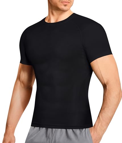 Mens Compression Shirt - Slimming Undershirt Body Shaper, Short Sleeve - image 2