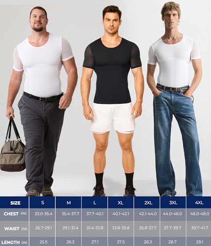 Short Sleeve Compression Shirt Men - Shapewear Slimming Body Shaper Tank - image 7