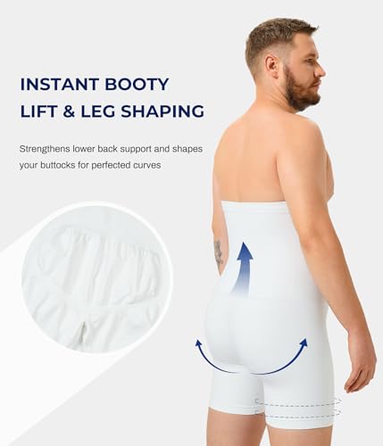 Men's Compression Shorts for Tummy Control - Seamless High Waist Body - image 6