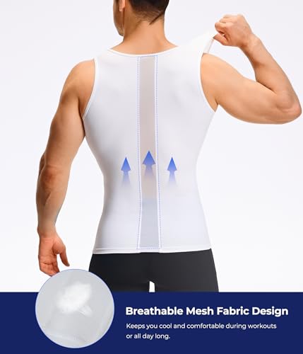 TAILONG Mens Compression Shirt Tank Top Undershirt Shapewear Slimming Body - image 5