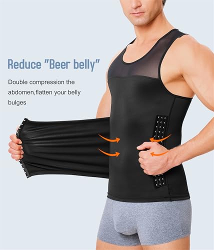 Men Body Shaper Slimming Vest Tight Tank Top Compression Shirt Tummy - image 4