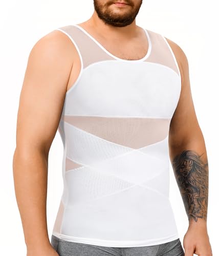 TAILONG Mens Compression Shirt Body Shaper Slimming Shirt Plus Size - image 2