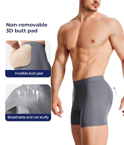 TAILONG Men Padded Underwear Boxer Briefs Tummy Control Body Shaper - image 3
