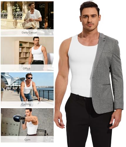 Mens Shapewear Tummy Control Bodysuit Slimming Tank Top Full Body Shaper - image 7