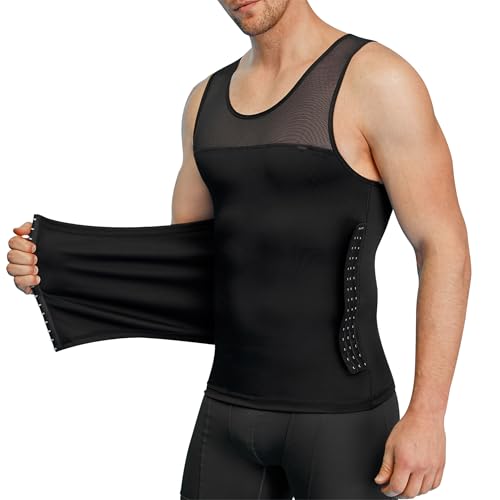 Men Body Shaper Slimming Vest Tight Tank Top Compression Shirt Tummy - image 2
