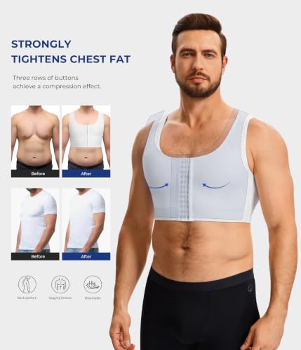 Men's Gynecomastia Compression Shirt - Chest Binder Tank Top for Man Boobs - image 3