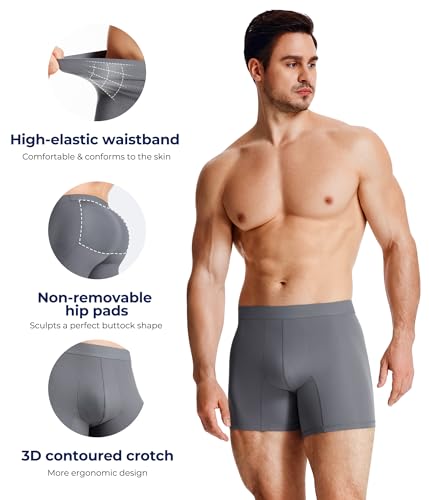 TAILONG Men Padded Underwear Boxer Briefs Tummy Control Body Shaper - image 5