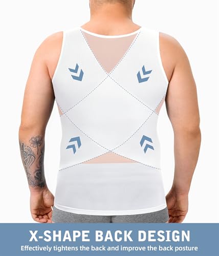 TAILONG Mens Compression Shirt Body Shaper Slimming Shirt Plus Size - image 6