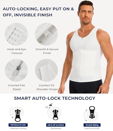 Men's Compression Shirt - Shapewear Slimming Undershirt Tummy Control & - image 6
