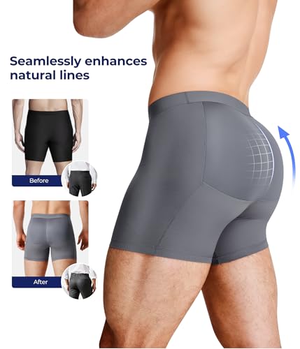 TAILONG Men Padded Underwear Boxer Briefs Tummy Control Body Shaper - image 4