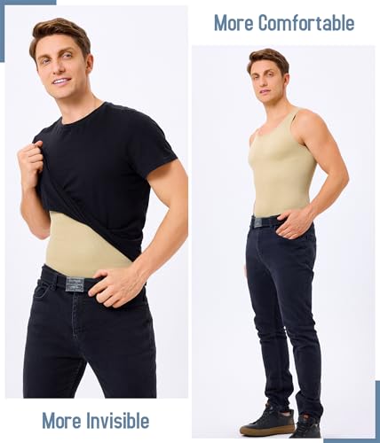 2 Pack Compression Shirt Men Body Shaper Slimming Shirt Tank Top Shapewear - image 6
