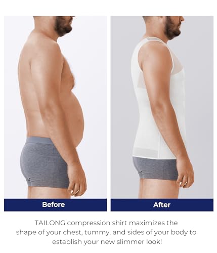 Compression Shirt Men Shapewear Slimming Body Shaper Vest Workout Tank Top - image 6