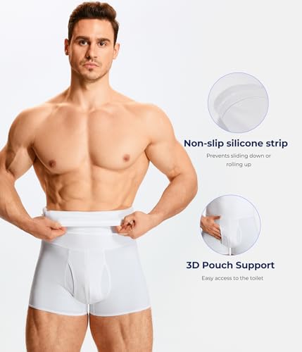 TAILONG Men Tummy Control Shorts High Waist Slimming Underwear Body Shaper - image 4