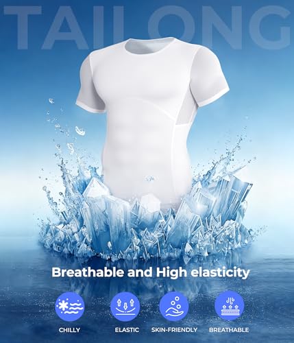 Short Sleeve Compression Shirt Men - Shapewear Slimming Body Shaper Tank - image 3