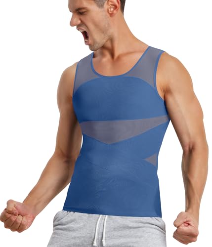 TAILONG Men's Compression Shirt for Body Shaper Slimming Vest Tight Tummy - image 2