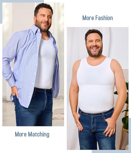 Gynecomastia Compression Shirts for Men - Body Shaper Tank Top Sleeveless - image 6