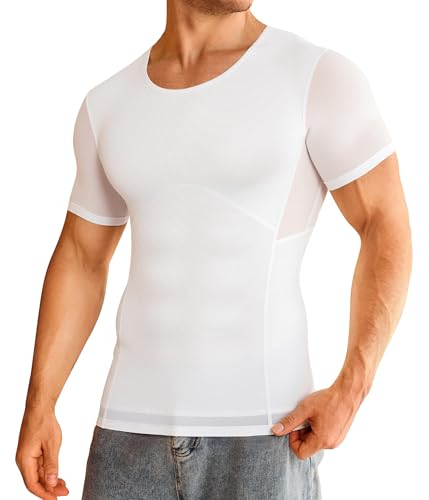 Short Sleeve Compression Shirt Men - Shapewear Slimming Body Shaper Tank - image 2