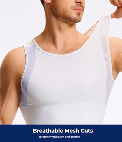 TAILONG Mens Compression Shirt Tank Top Undershirt Shapewear Slimming Body - image 3