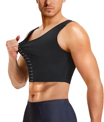 Mens Compression Corset Vest Hide Gynecomastia Chest Binder Tank Top Faja - image 2