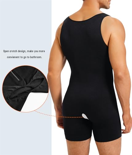 TAILONG Mens Bodysuit Shapewear for Tummy Control Gynecomastia Compression - image 5