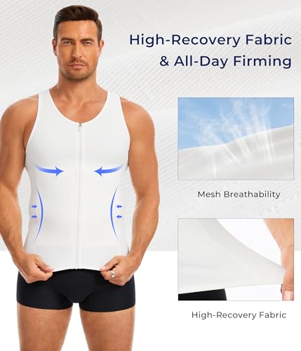 Men's Compression Shirt - Shapewear Slimming Undershirt Tummy Control & - image 5