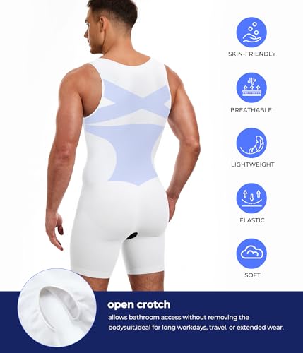 Mens Shapewear Tummy Control Bodysuit Slimming Tank Top Full Body Shaper - image 5