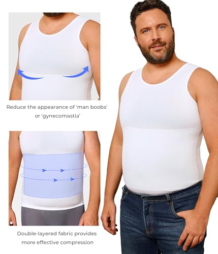 Gynecomastia Compression Shirts for Men - Body Shaper Tank Top Sleeveless - image 3