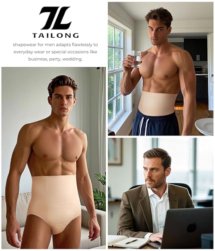 TAILONG Men Shapewear Tummy Control Shorts Slimming Body Shaper Compression - image 7