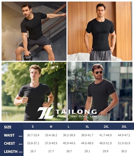 Mens Compression Shirt - Slimming Undershirt Body Shaper, Short Sleeve - image 7