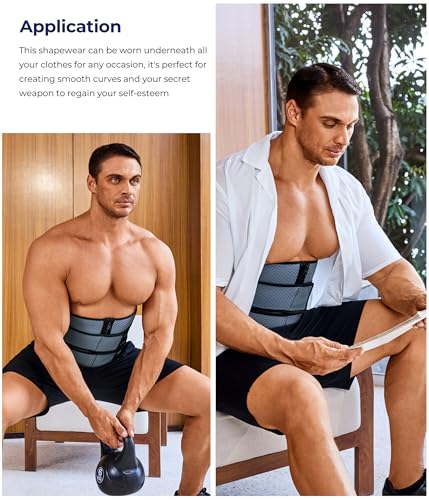 Waist Trainer for Men - Sweat Band Trimmer Belt Fajas Para Hombres Stomach - image 7