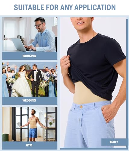 TAILONG Mens Full Body Shaper Slimming Shirt Tummy Control Shapewear - image 6
