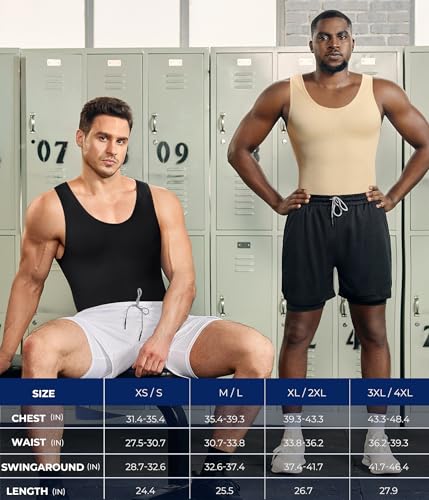 2 Pack Compression Shirt Men Body Shaper Slimming Shirt Tank Top Shapewear - image 7