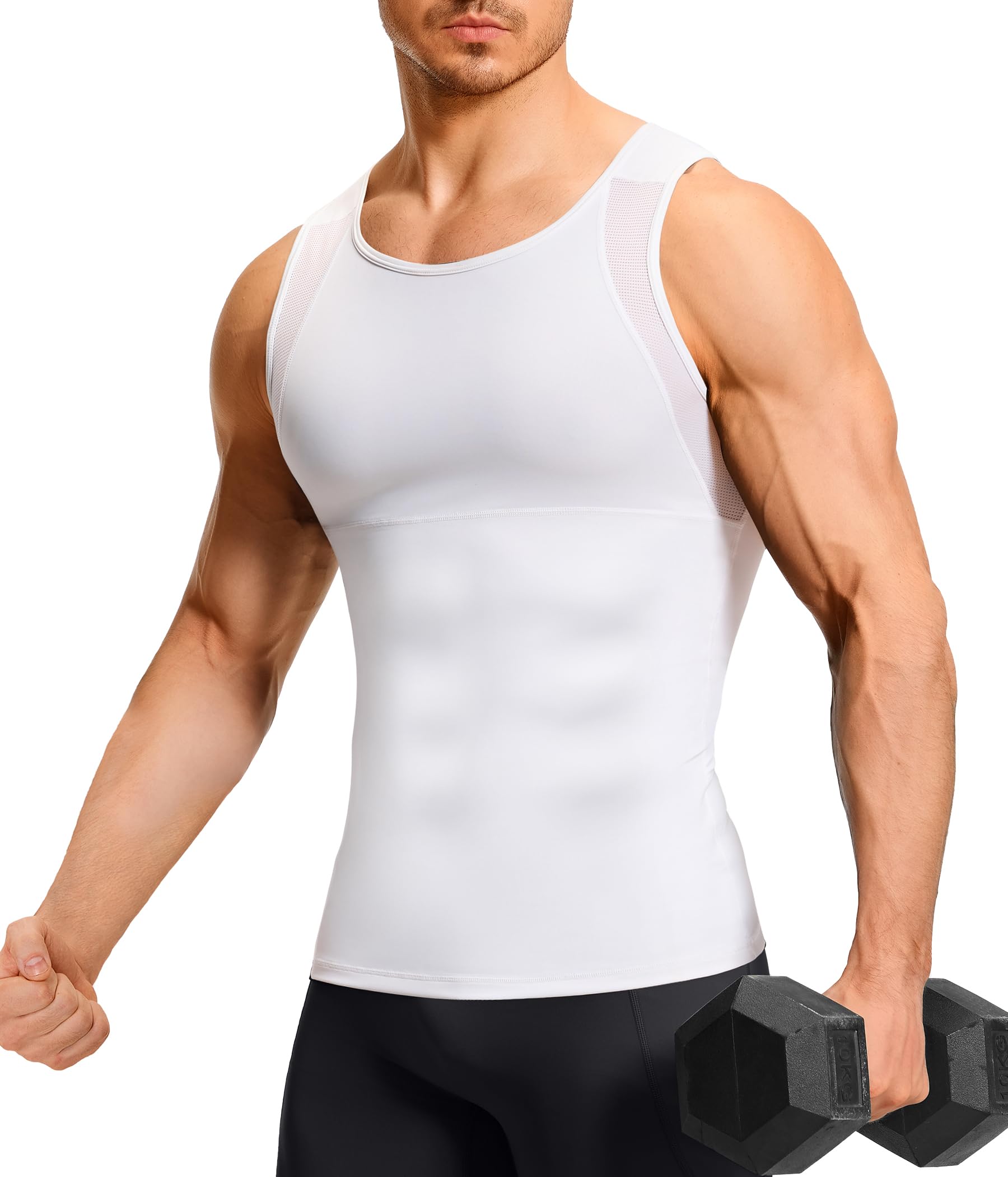 TAILONG Mens Compression Shirt Tank Top Undershirt Shapewear Slimming Body - image 1