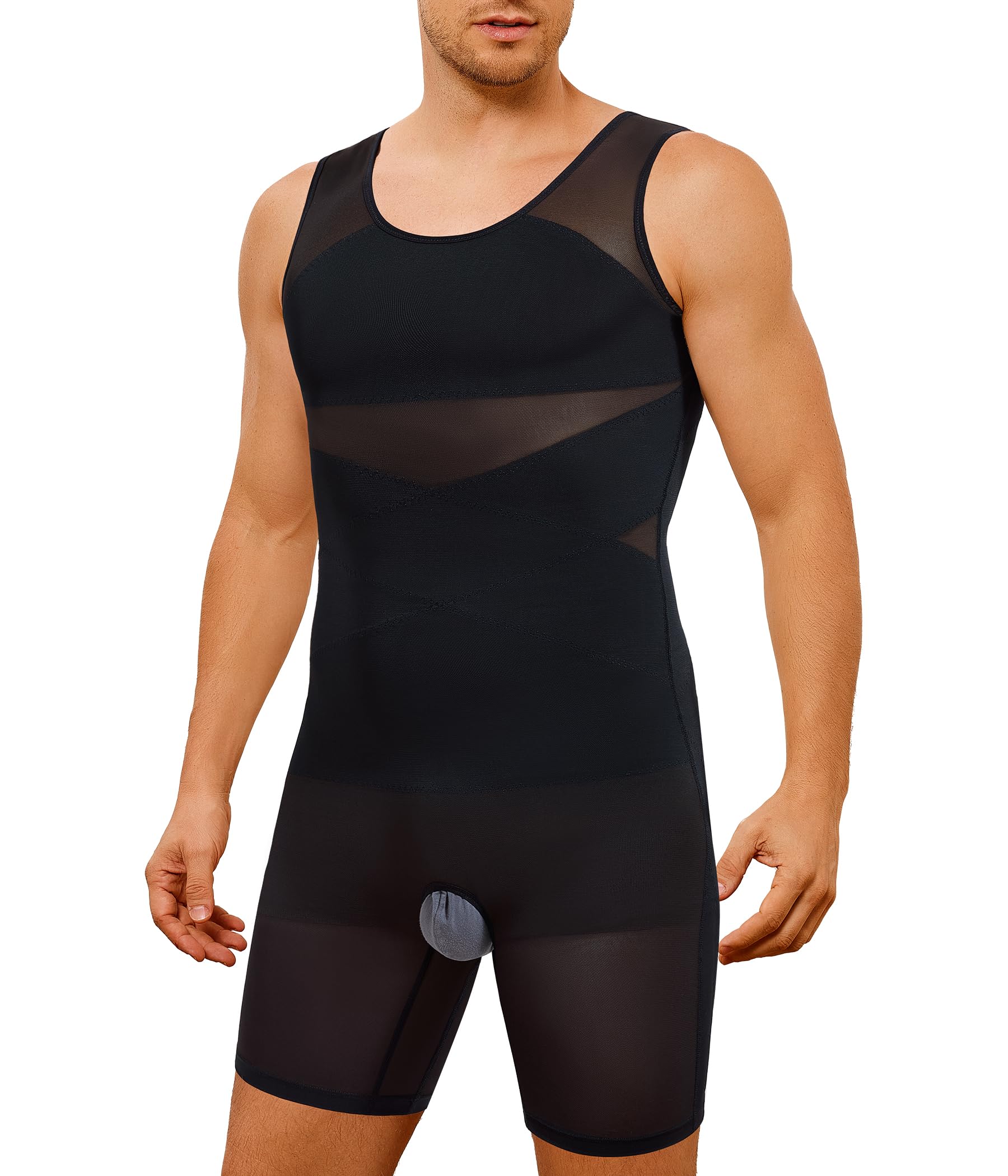 TAILONG Mens Shapewear Tummy Control Full Body Shaper Sleeveless - image 1