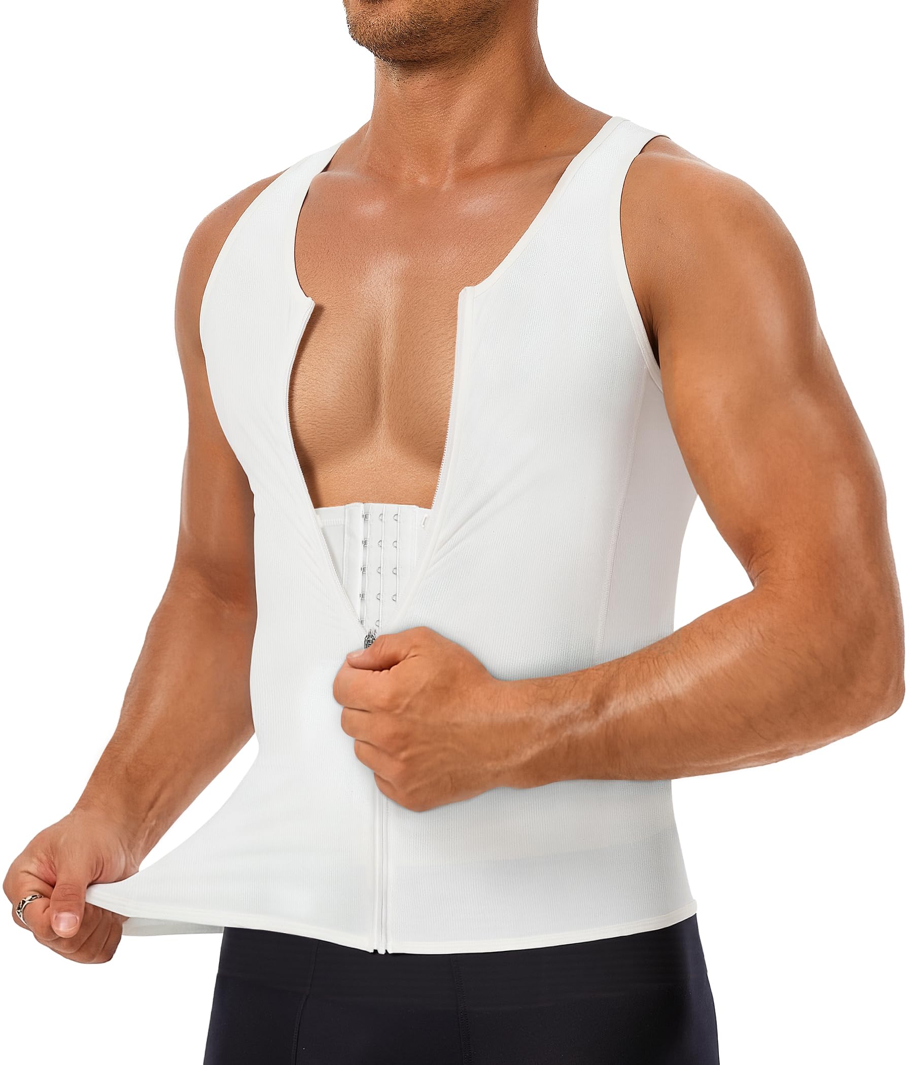 Men's Compression Shirt - Shapewear Slimming Undershirt Tummy Control & - image 1