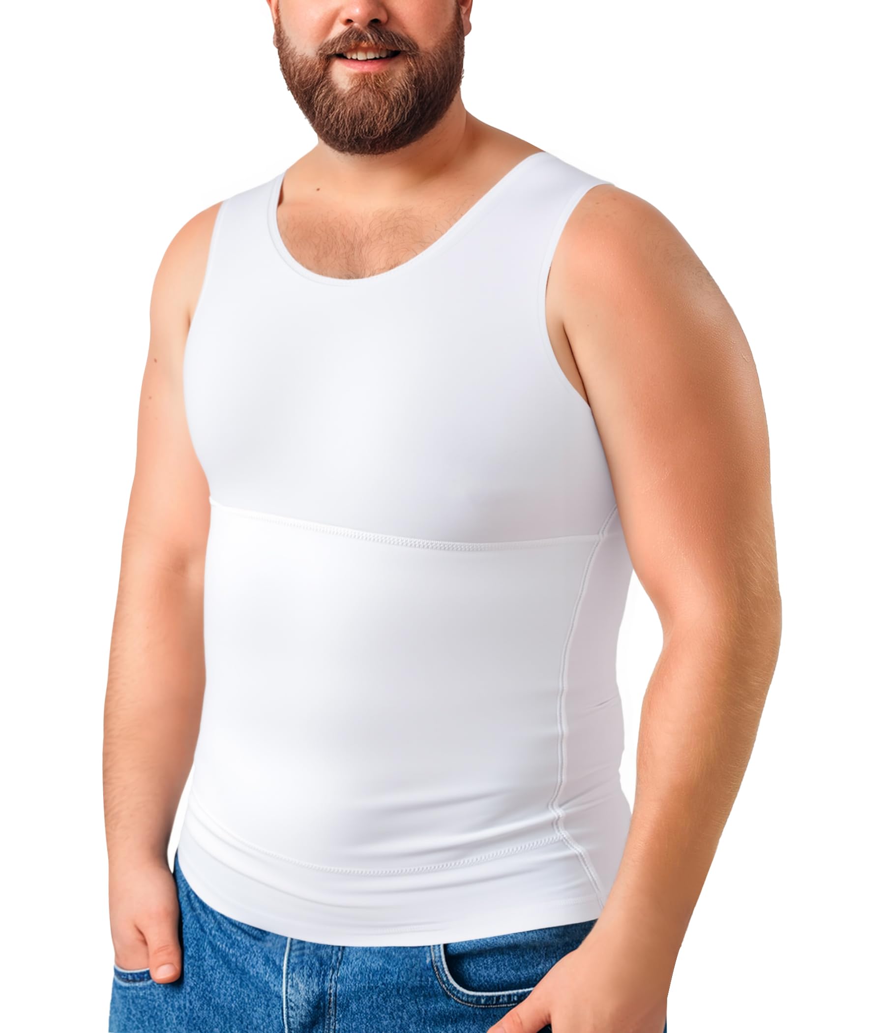 Gynecomastia Compression Shirts for Men - Body Shaper Tank Top Sleeveless - image 1