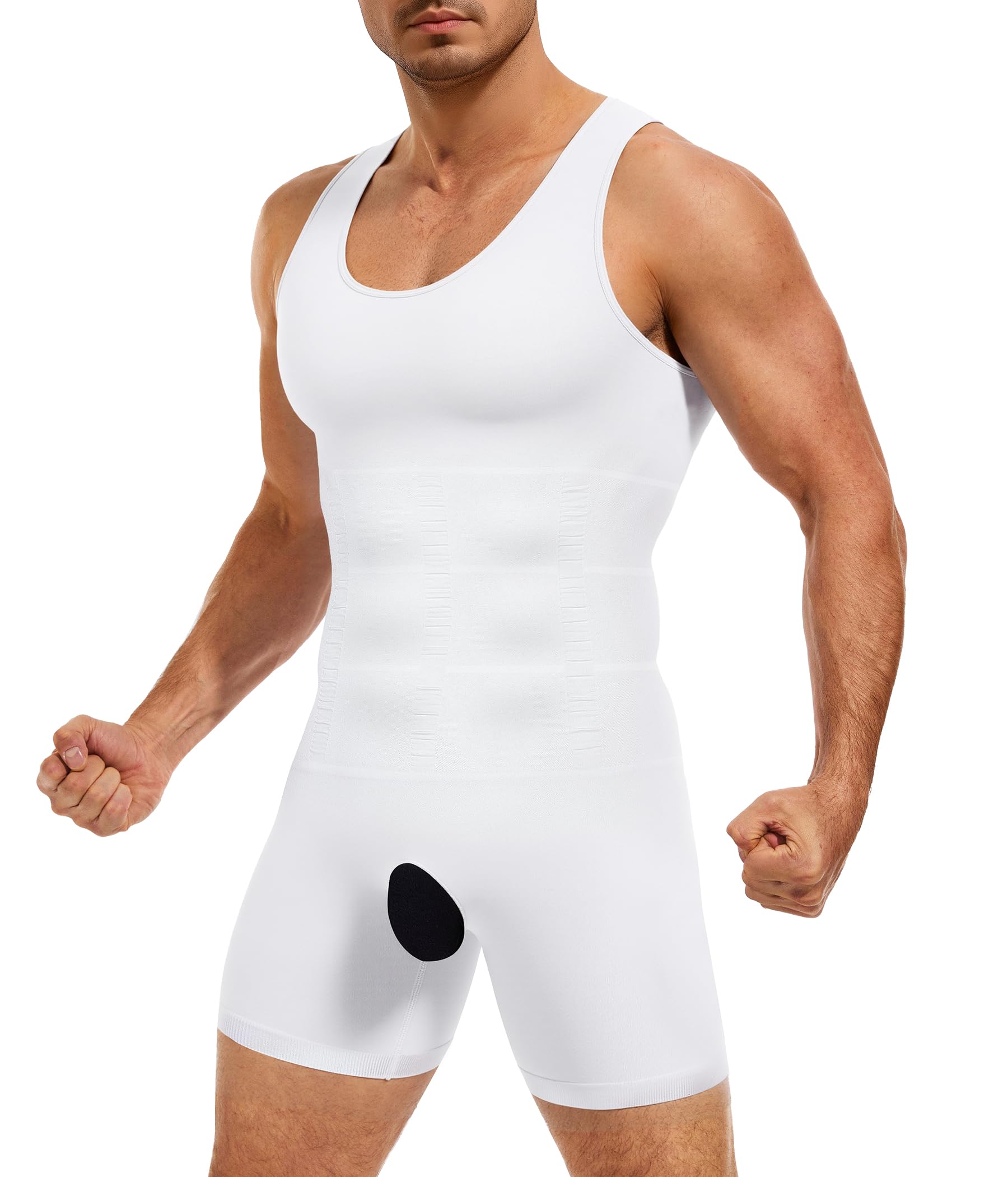 Mens Shapewear Tummy Control Bodysuit Slimming Tank Top Full Body Shaper - image 1