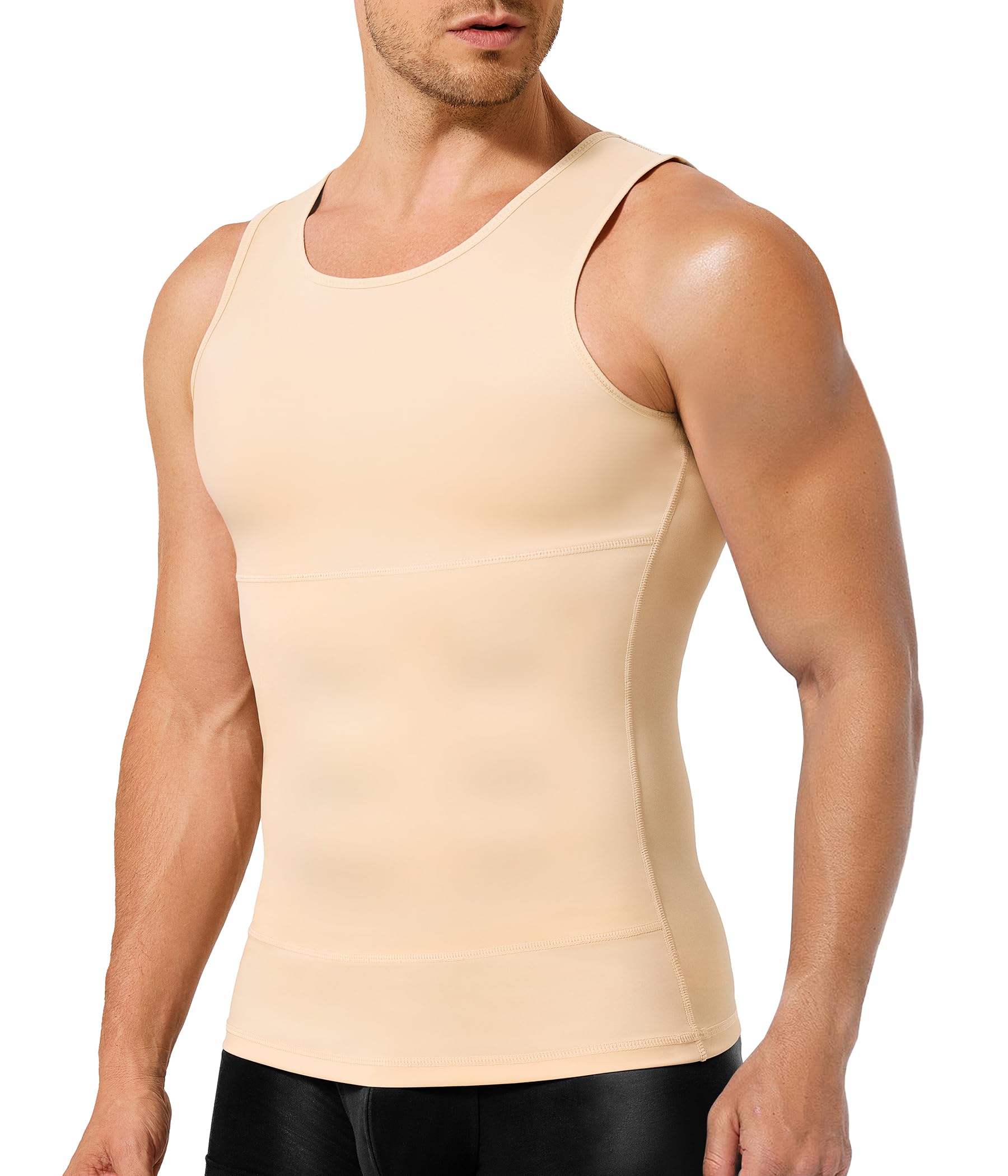 TAILONG Compression Shirt Men Shapewear Slimming Body Shaper Vest - image 1