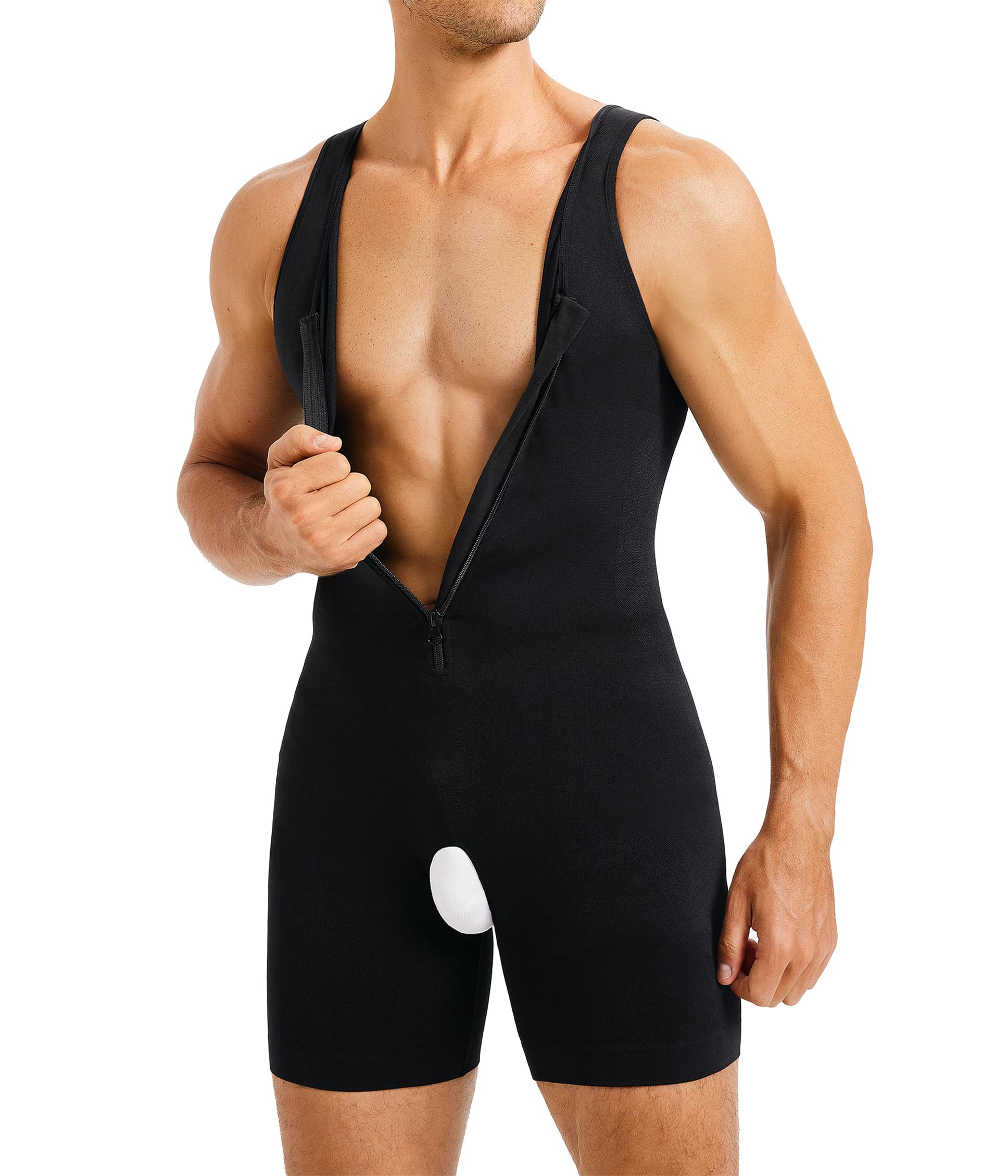 TAILONG Mens Bodysuit Shapewear for Tummy Control Gynecomastia Compression - image 1