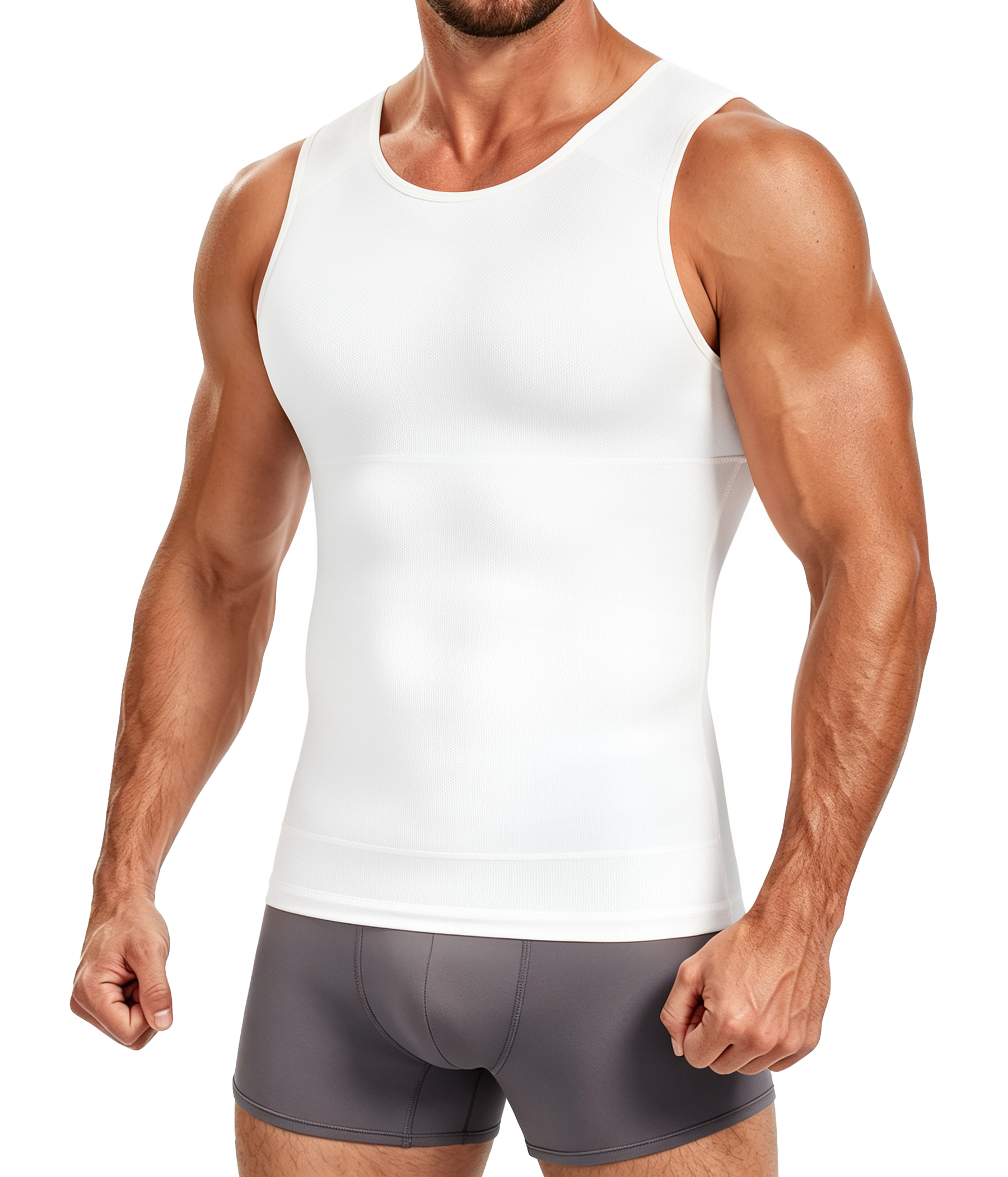 TAILONG Compression Shirt Men Shapewear - Instant Slimming Undershirt for Gynecomastia