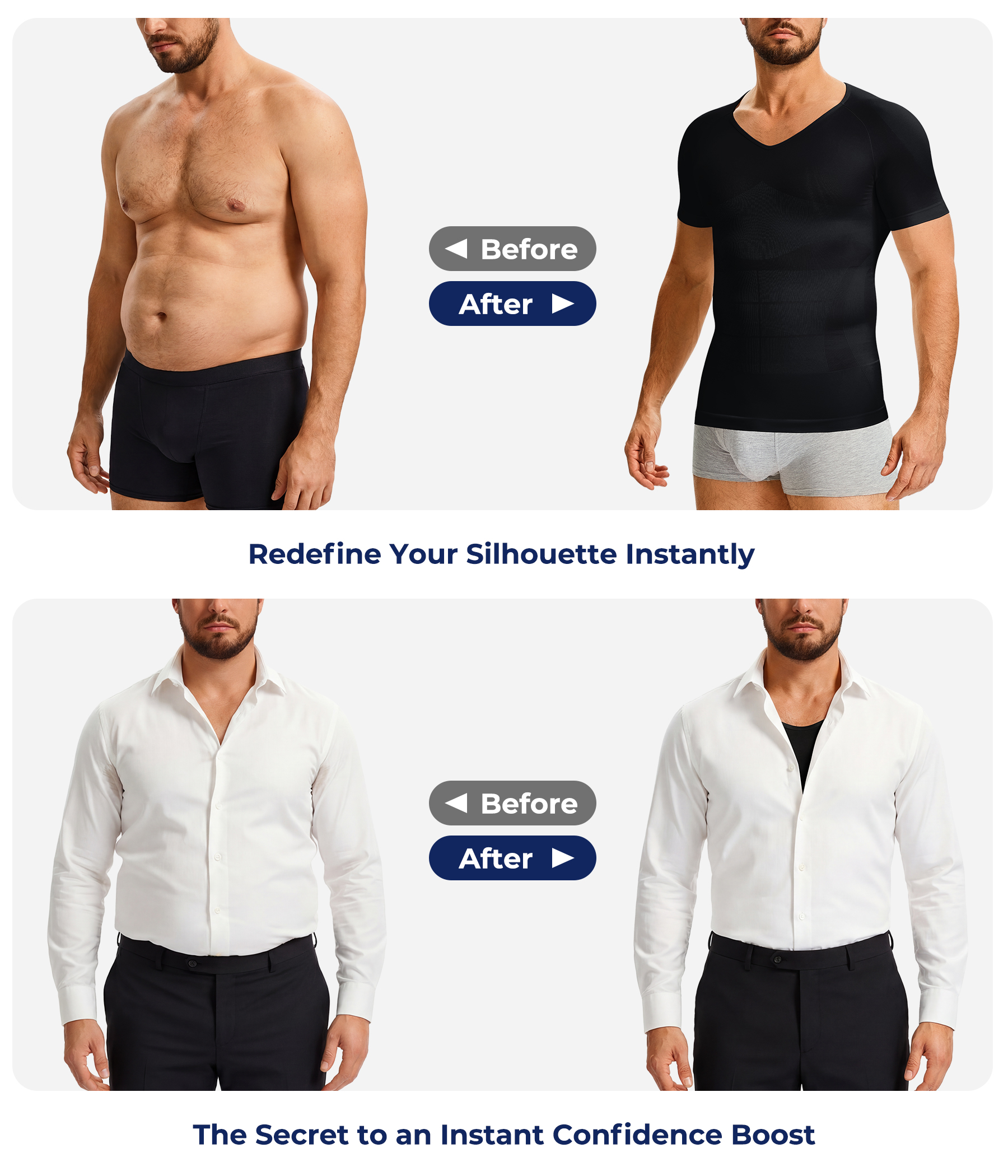 TAILONG Compression Shirt Men Short Sleeve