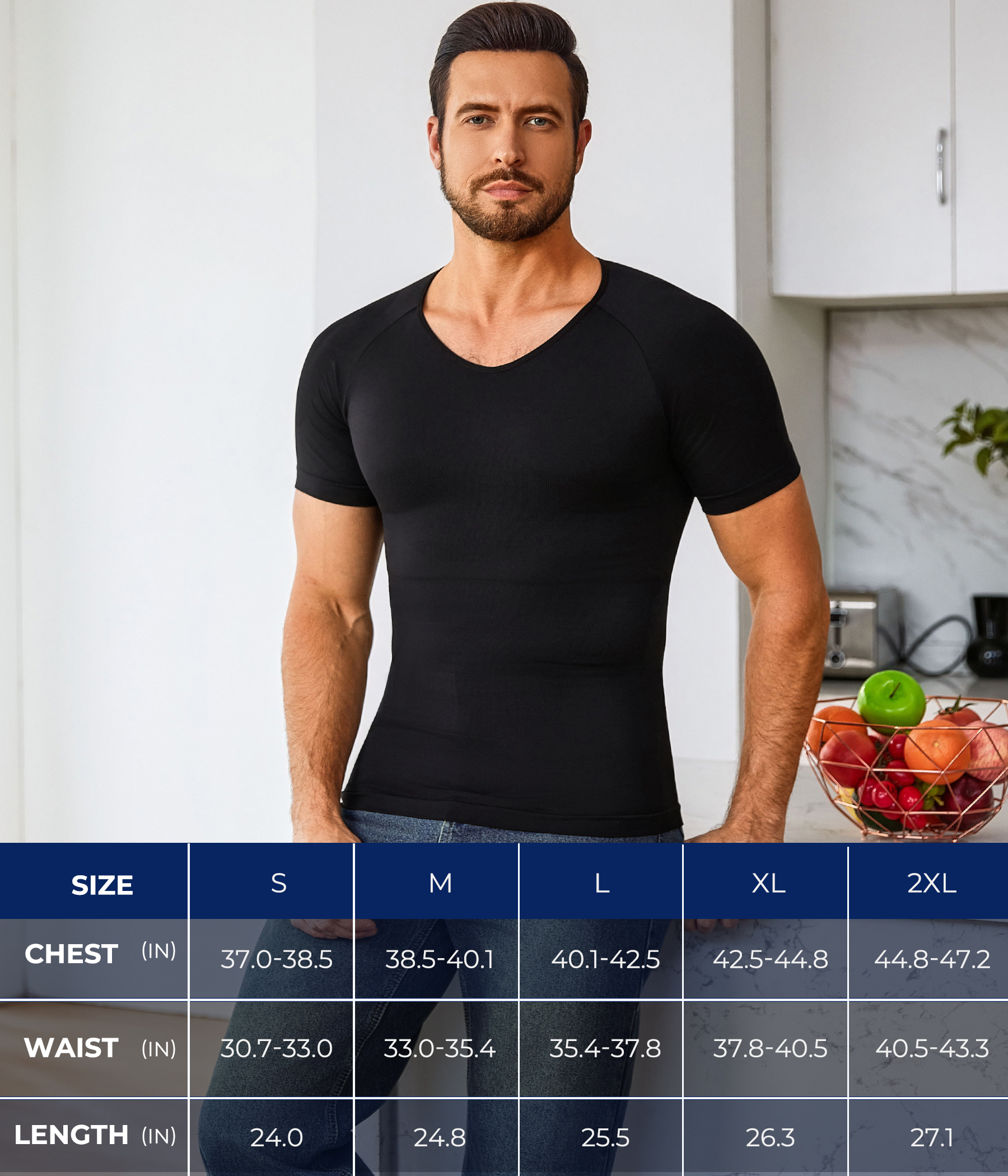 TAILONG Compression Shirt Men Short Sleeve