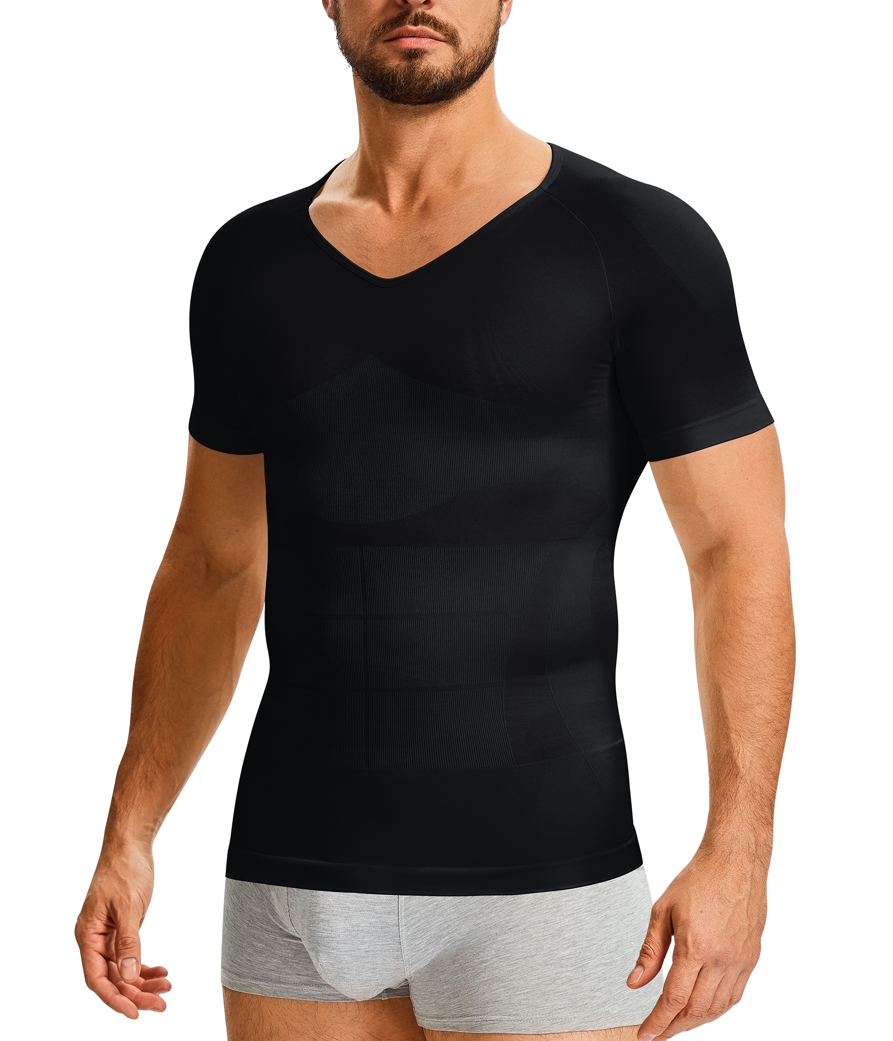TAILONG Compression Shirt Men Short Sleeve