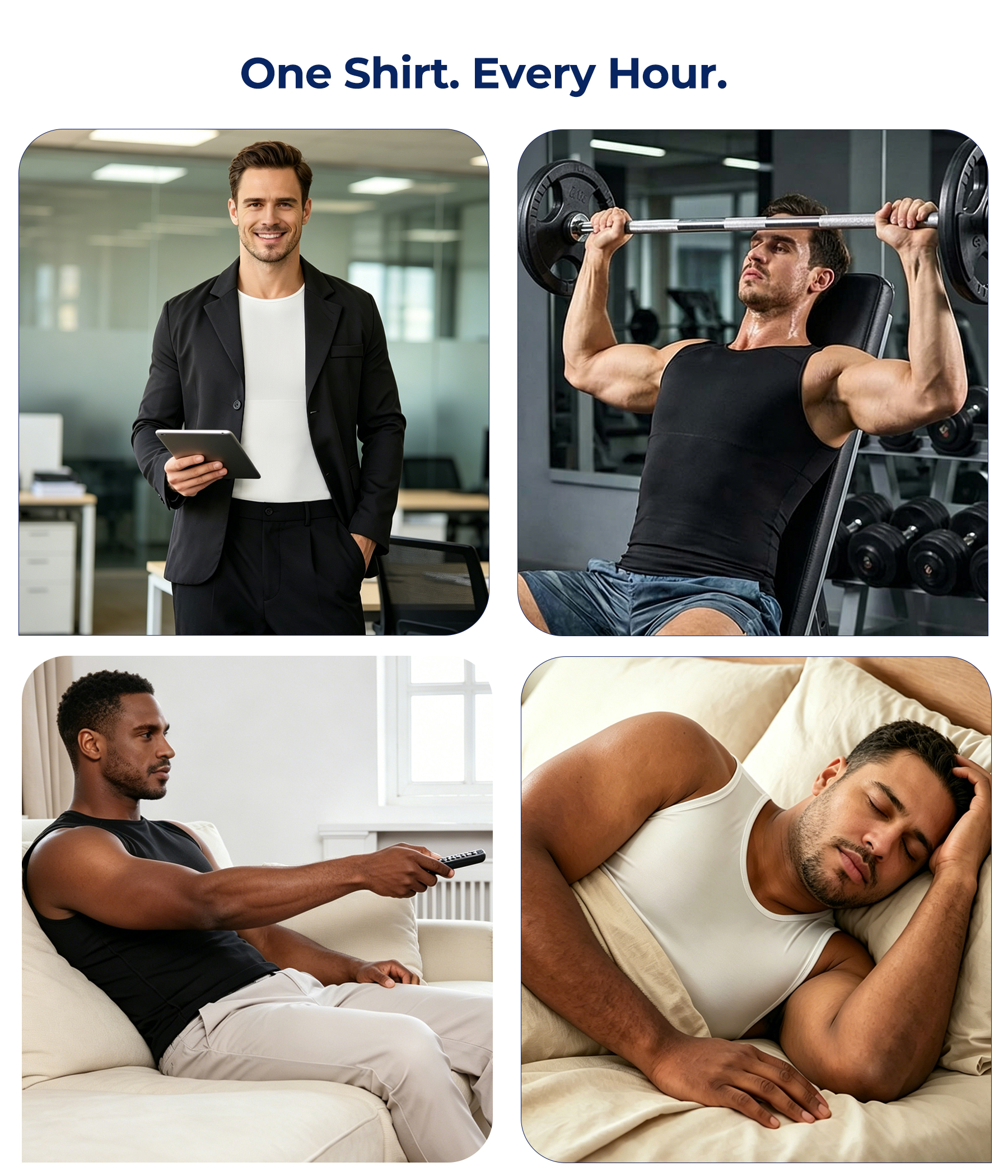 TAILONG Compression Shirt Men Shapewear - Instant Slimming Undershirt for Gynecomastia