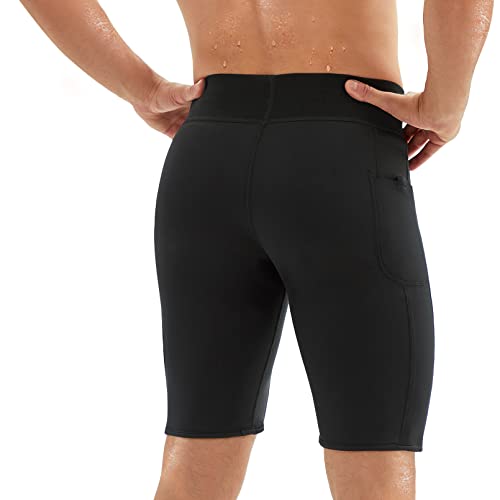 Junlan Sweat Shorts for Men Sauna Suit Mens Body Shaper Sweat Sauna - image 3