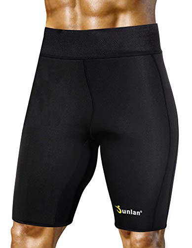 Junlan Sweat Shorts for Men Sauna Suit Mens Body Shaper Sweat Sauna - image 2