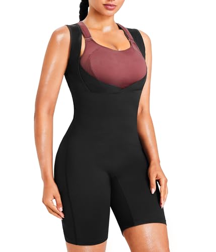 Junlan Sauna Suit for Women Full Body Sweat Jumpsuit for Working Out - image 4