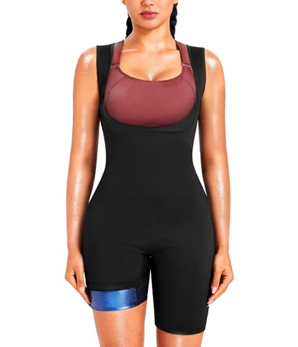 Junlan Sauna Suit for Women Full Body Sweat Jumpsuit for Working Out - image 3