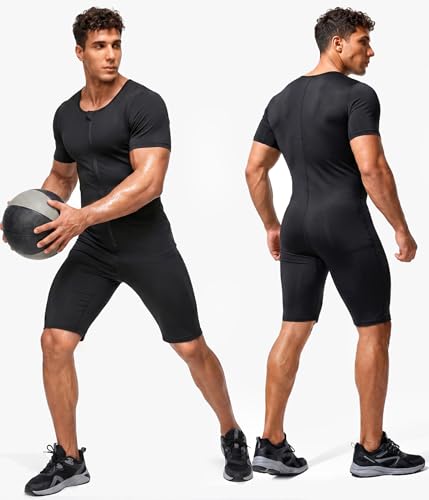 Junlan Sauna Suit for Men Full Body Waist Trainer Sauna Shirt for - image 6