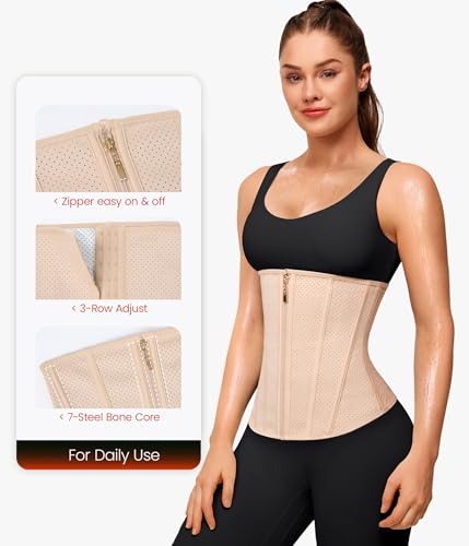 Junlan Sweat Waist Trainer for Women - Corset Sweat Band for Working Out - image 4